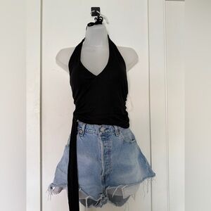 Black Halter Top